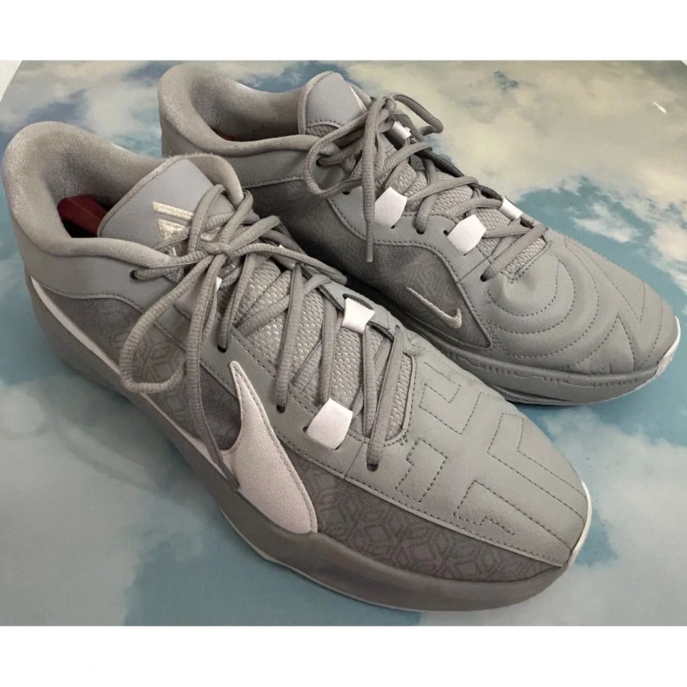 Nike Zoom Freak 5 TB Wolf Grey/White DZ2946‑002 Size 13 Sneakers